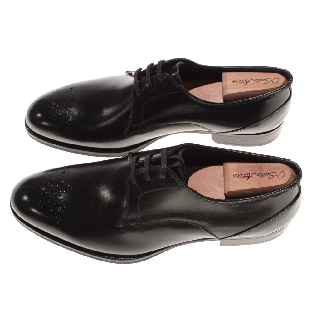 Pastori NWOB Chlorus Lace Up Derby Dress Shoes Size 9 US in Black Leather